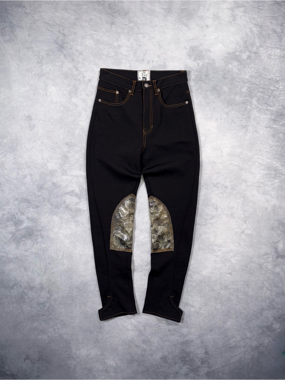 Jean Paul Gaultier FW92 Runway Jodhpur Knee Patch Neoprene Y2K Riding Pants